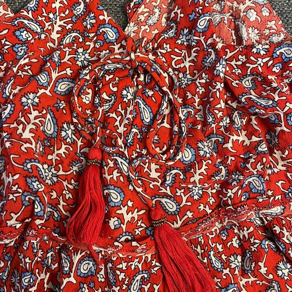 Sfera blue & red paisley summer sundress size medium - Picture 2 of 8